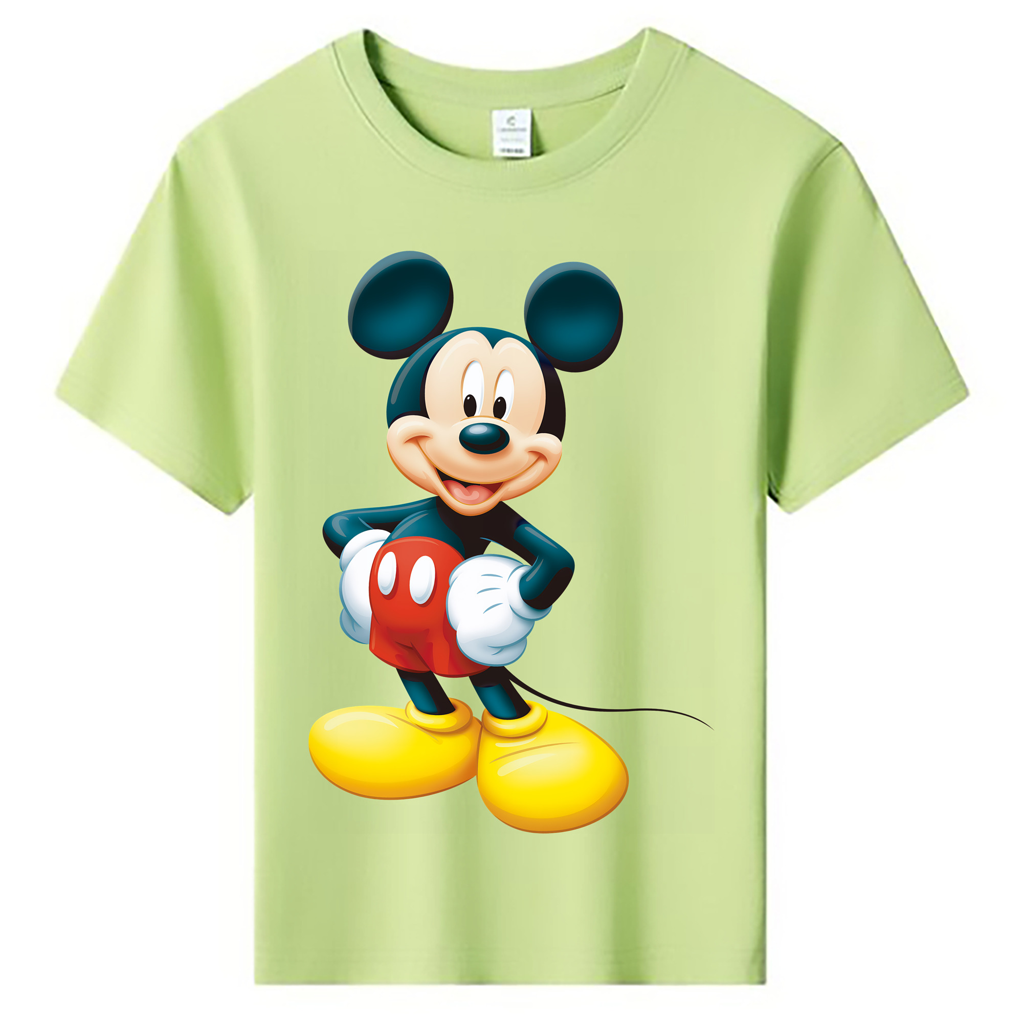 （画像用） ミッキーマウス Mickey Mouse 綿100％キッズTシャツ（フロントプリント）
